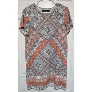 MINKPINK Shift Dress Womens Size Small Blue Orange White